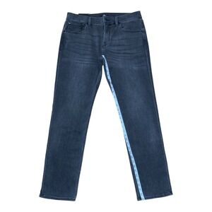 7 For All Mankind Jeans Men's 34x33 Slim Straight Denim Gray Washed NWT